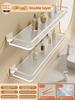 Acrylic Transparent Wall Storage Rack Cosmetic Makeup Storage Tray Shampoo Rack Shower Shelf Bathroom Accessories No Drill Shelf