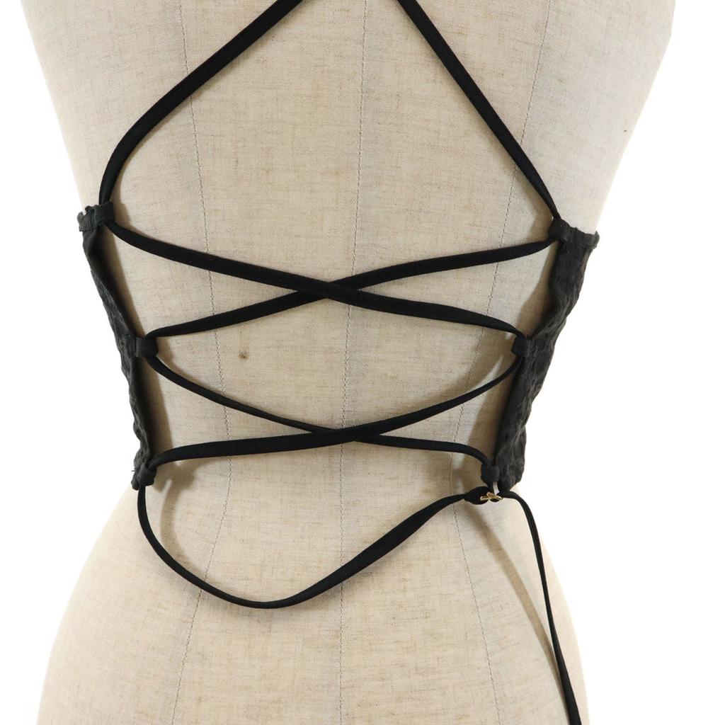 Unused Lily Brown Lace Pattern Corset Style Bustier S Black Women Used