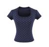 U-neck short-sleeved T-shirt women's summer new American Spice Girls storm point design sense slim and thin bottoming top