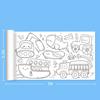 Beliebte Zeichenspielzeuge für Kinder Klebriges Malpapierrolle DIY Graffiti-Rolle Farbausfüllpapier Malen Pädagogisches Spielzeug für Mädchen Geschenk