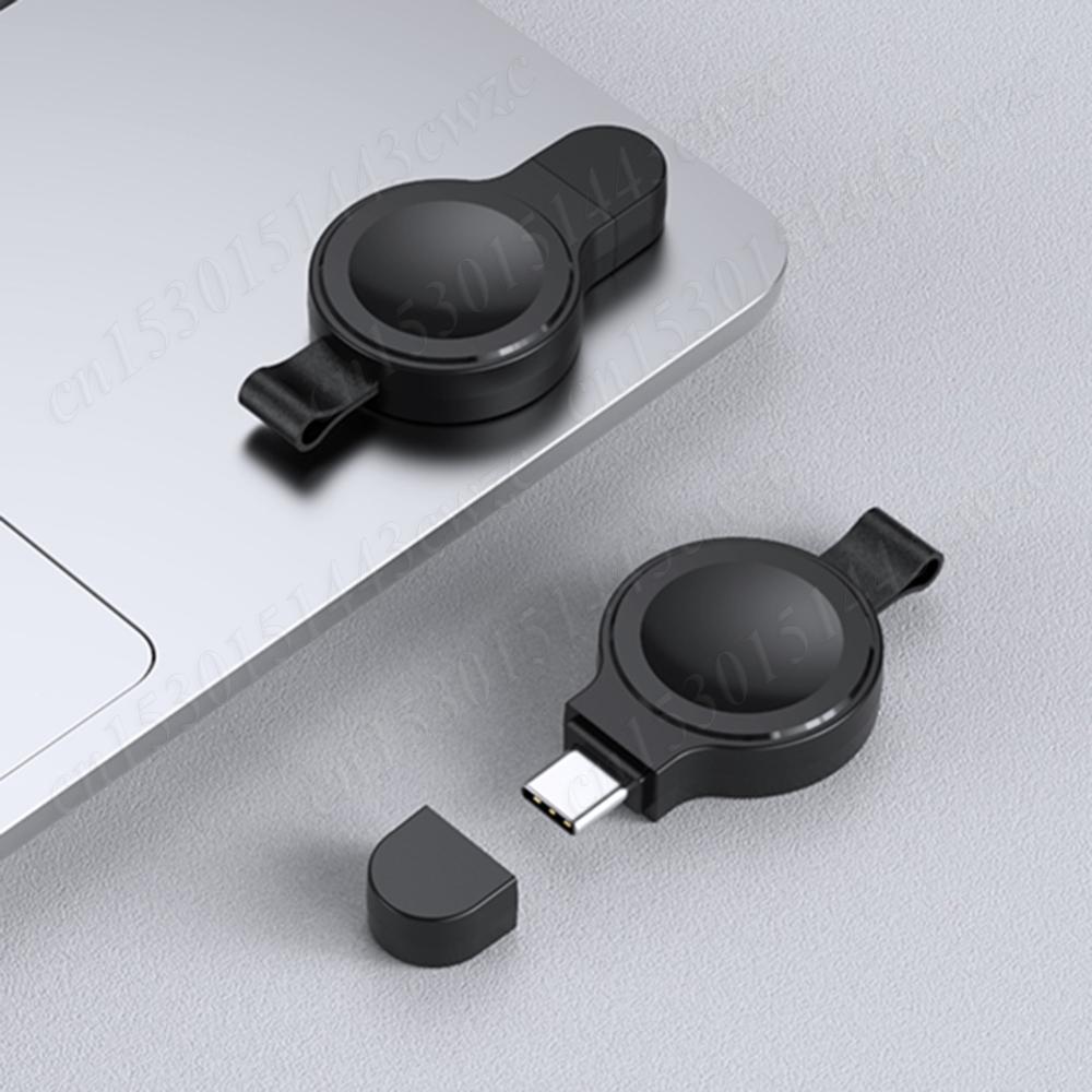 Magnetic Wireless Charger Mini Portable Charger Type C Charging Dock Station Watch Charger for Apple Watch 8 7 6 5 4 SE 3 2 1