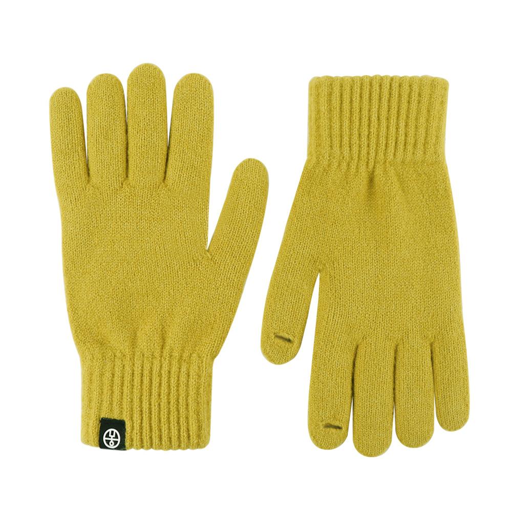 Winter Mink Imitation Solid Color Gloves