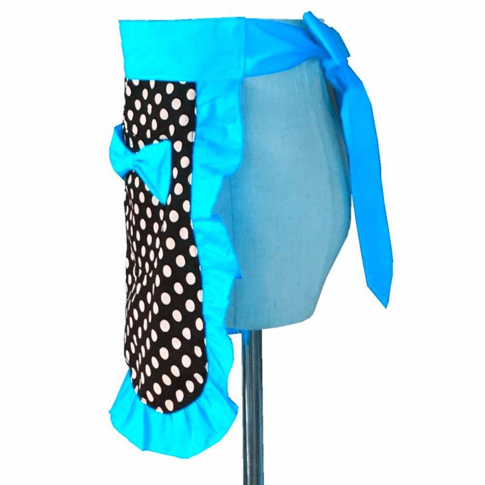 Cotton Half Apron Small Dot Hotel Apron Fashion Working Clothes  For Women Girls