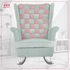 Rocking Chair Carol Duo Family Furniture Pink Blue Checkerboard Velvet