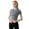 Spring Summer Women's Quick-Dry Short Sleeve Round Neck Yoga & Fitness Top