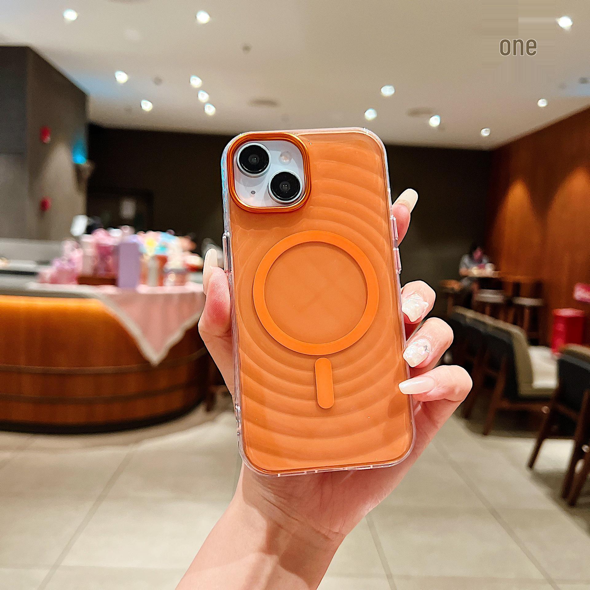 

Wave Pattern Magnetic Phone Case for Apple 17 Pro Max | Trendy Acrylic | Drop-proof for Models 13/14/15/16 iPhone 15 Pro