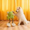 Squeaky Dog Toys for Small Medium Large Dogs Plush Frog Shaped Pet Tug Toy Interactive Stuffed Puppy Chew Toy for Training Teething