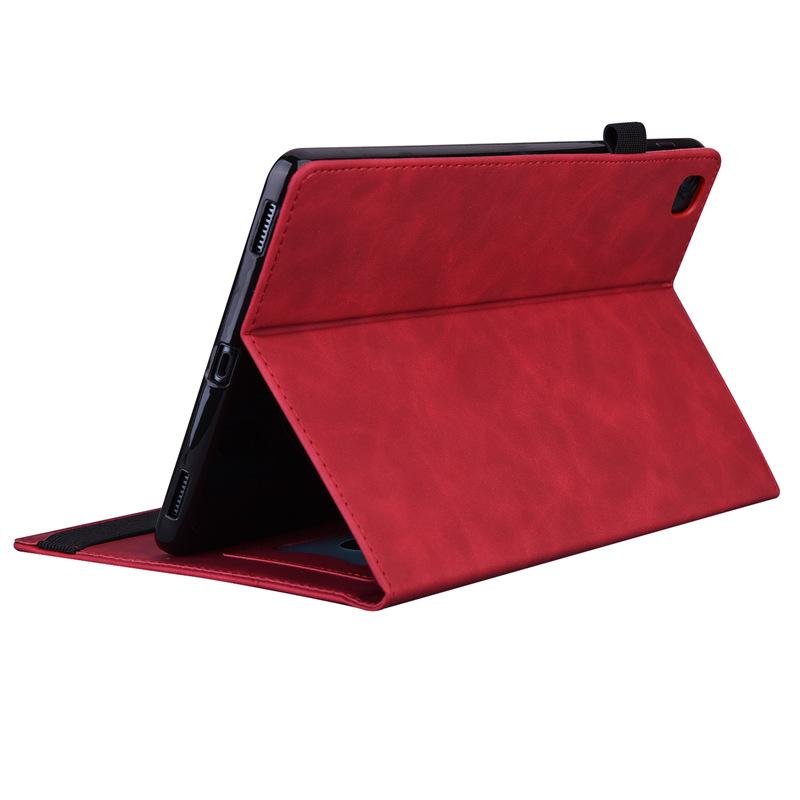 Samsung Tab A11 Plus 11-inch Leather Case with Card Slot and Stand, Frosted Patchwork Design