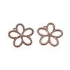 Simple Flower Charms Antique Alloy Pendants For Minimalist Floral Jewelry