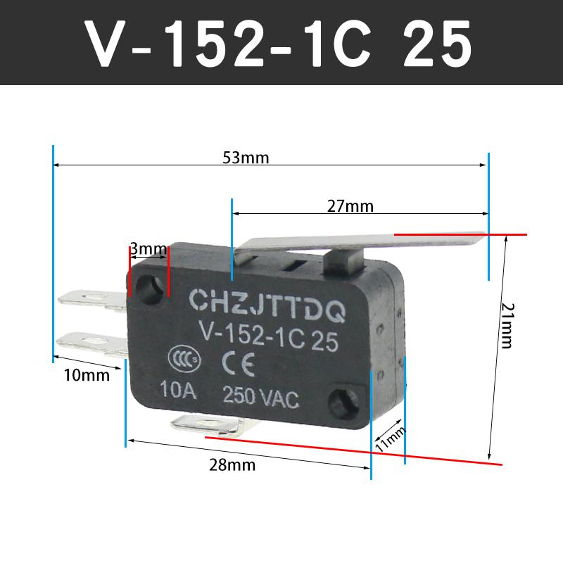 V-Series Limit Micro Switch: V-15, V-152, V-153, V-154, V-155, V-156-1C25