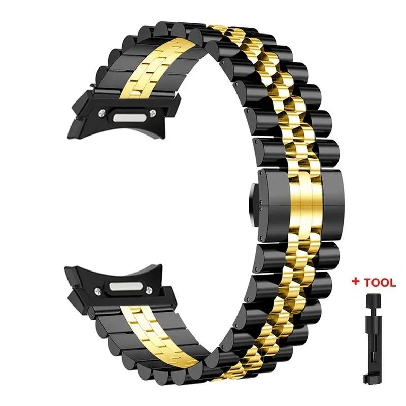 No Gaps Steel Strap for Samsung Galaxy Watch 7/6/5/4 40mm 44mm Metal Quick Fit Band for Galaxy Watch 6 Classic 43 47mm 5Pro 45mm