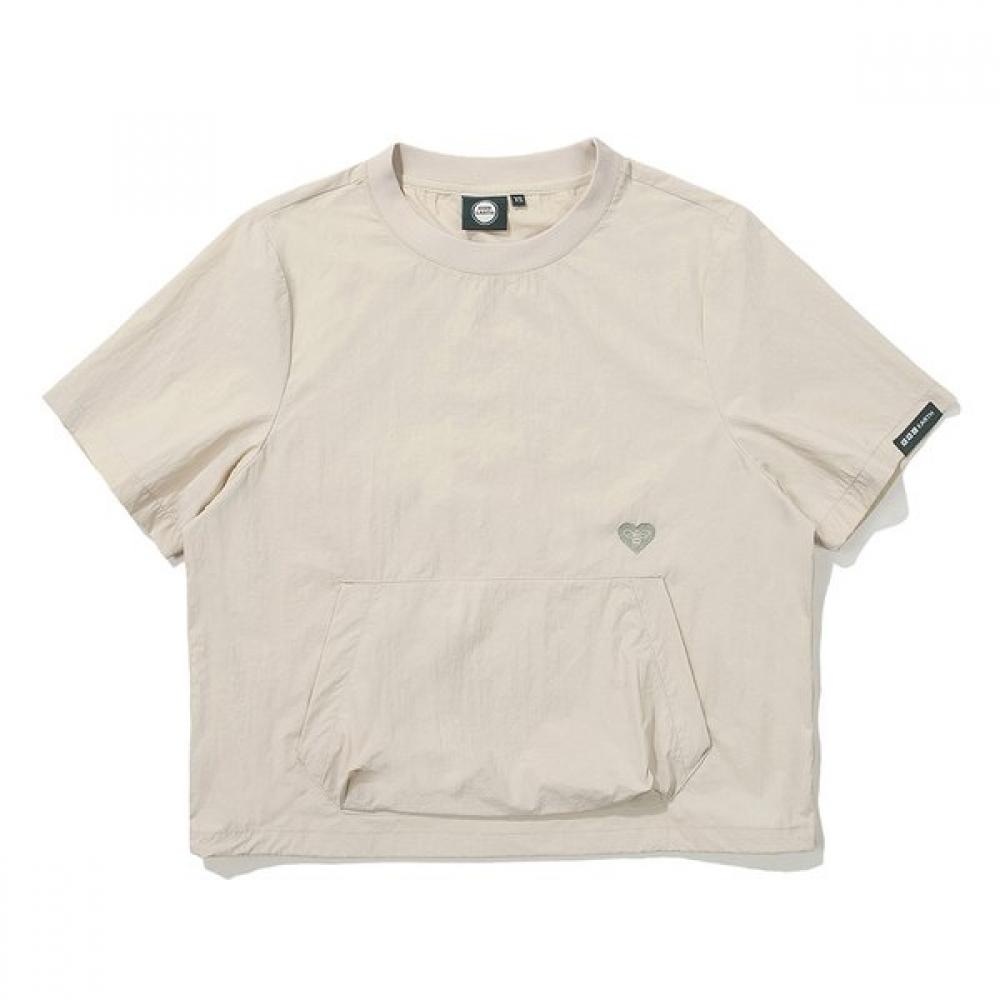 BBC EARTH Плетеная футболка с коротким рукавом Кремовая Earth heart 105