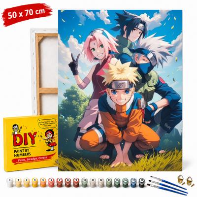 Picture for Painting by Numbers with Frame Naruto Crew 50x70