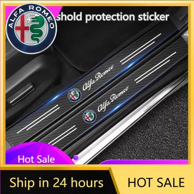 Car Stickers For Alfa Romeo Carbon Fiber Car Sticker Car Door Trunk Protective Strip Decal For Alfa Romeo Giulia Stelvio MiTo Gi