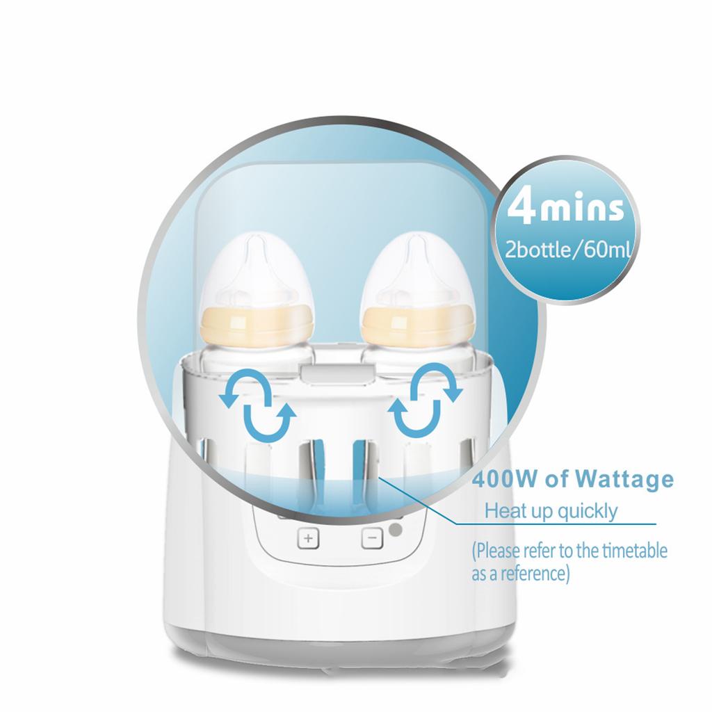 Double Bottle Milk Warmer Milk Warmer Sterilizer Baby Bottle Heater Keep Warm Milk