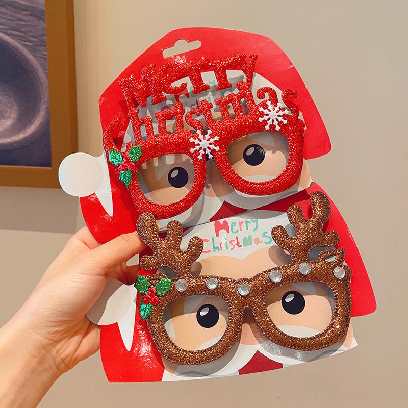 Christmas Festival Funny Elk Eyeglass Frames - Cute Cartoon Student Costume Gift & Decoration Mask