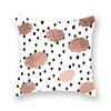 45X45CM Pink Shiny Polka Dot Alphabet Geometric Simple Pillow Cover Bed Sofa Car Office Seat Cushion  Home Decoration