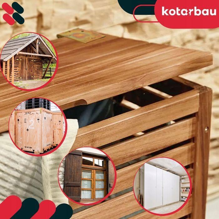 Set de 10 Charnières de caisse KOTARBAU Charnière de meuble - Charnière de table et d'armoire - Fabriquée en Métal - 100 x 25 mm