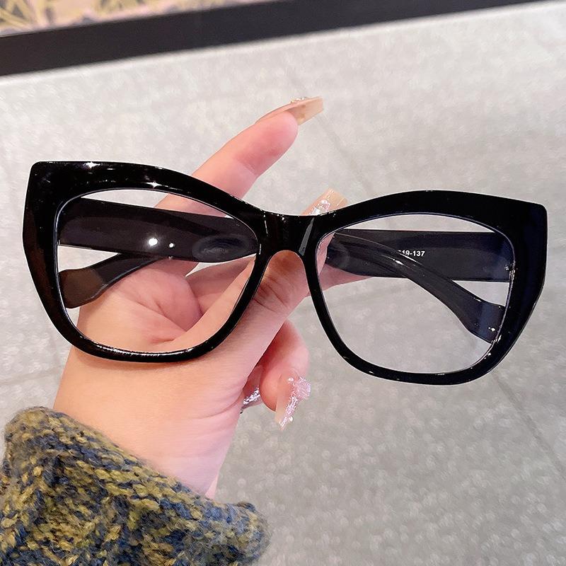 Retro Luxury Anti Blue Light Glasses Big Frame Cat Eye Eyeglasses Men Women Computer Blue Light Blocking Reading Eyeglasses