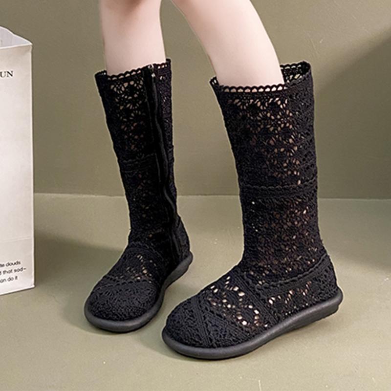 Fashion Flats Women High Boots Designer Knee High Fashion Shoes Autumn Casual Cozy Woman's Cool Boots 2025 New Chelsea Botas De Mujer