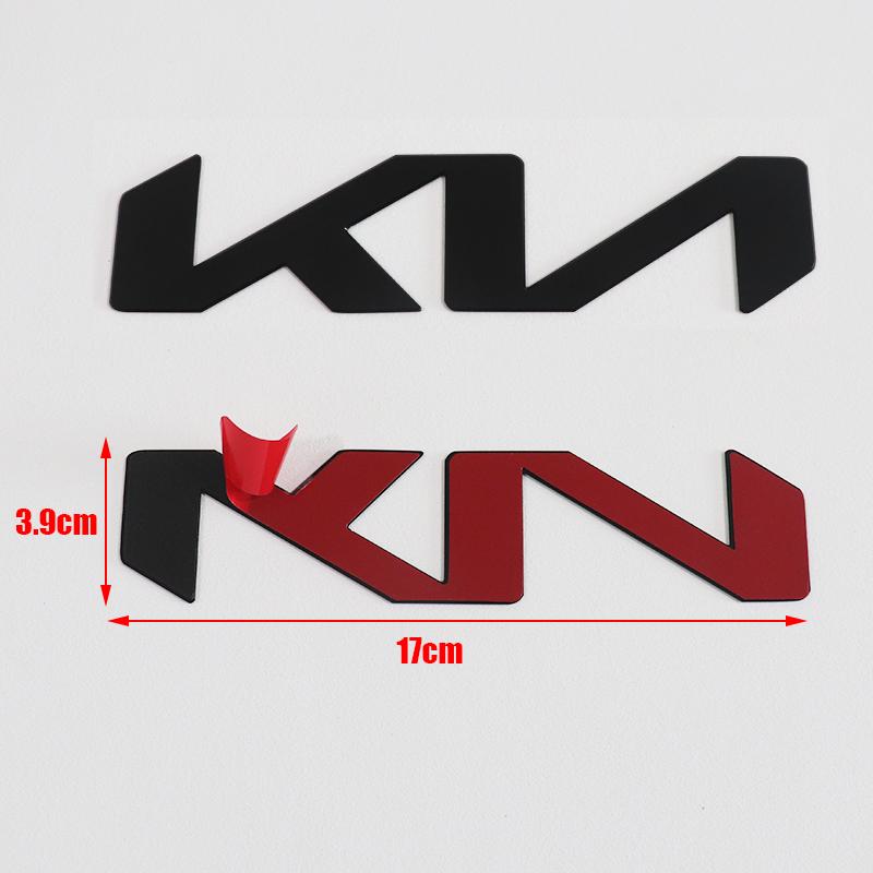 1 Stück 3D neuestes Aluminium Auto Frontlogo Motorhaube Hinten Stoßstange Heckklappe Kofferraum Aufkleber Auto Emblem Styling Zubehör Für kia