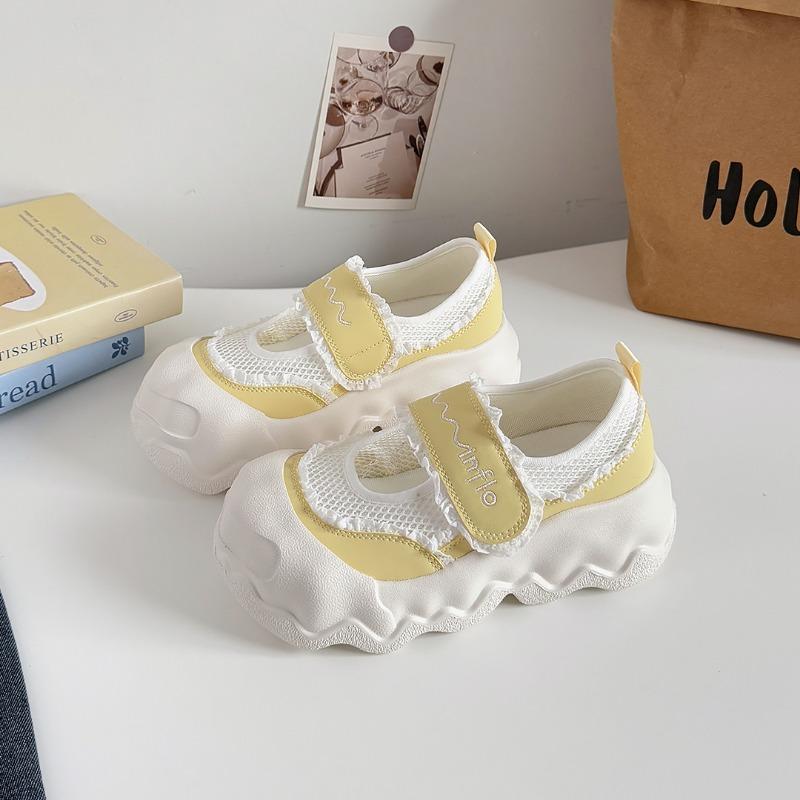 

Женская обувь новая мода темперамент желтый полая обувь женская уродливая летняя 40 жёлтый