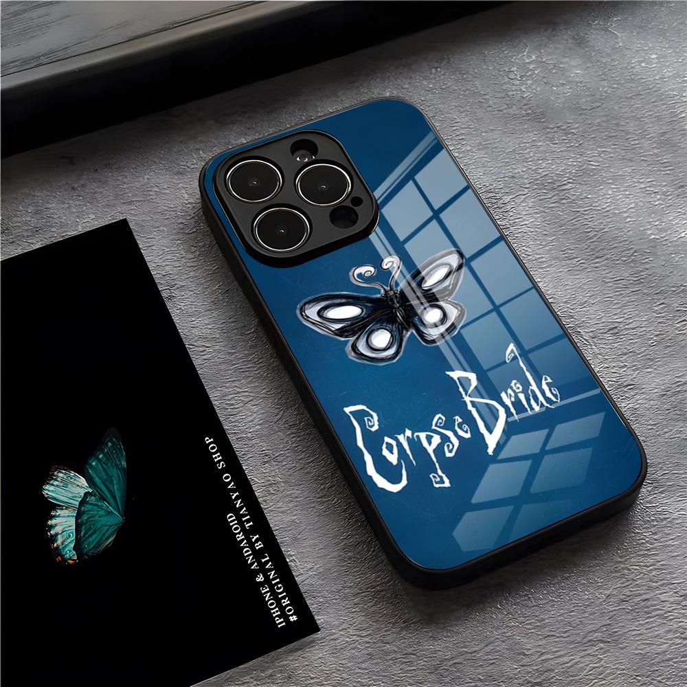 

Tim Burton C-Corpse Bride Phone Case For IPhone 17 Pro Max 15 Pro 16 14 Plus 12 13 Mini 11 Pro Shockproof Glass Cover iPhone15 Pro