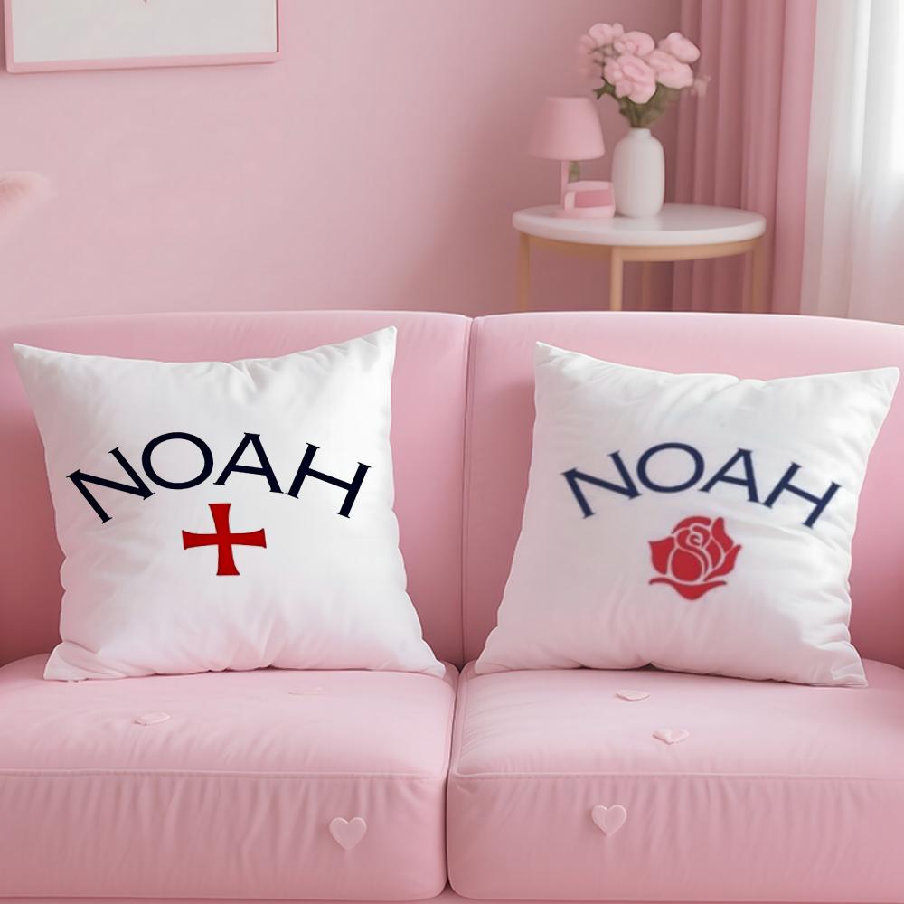 Luxury Brand N-Noah Cushion Cover Soft Short Plush Double-Sided Printing Home Decor Machine Washable Pillow Case Gift