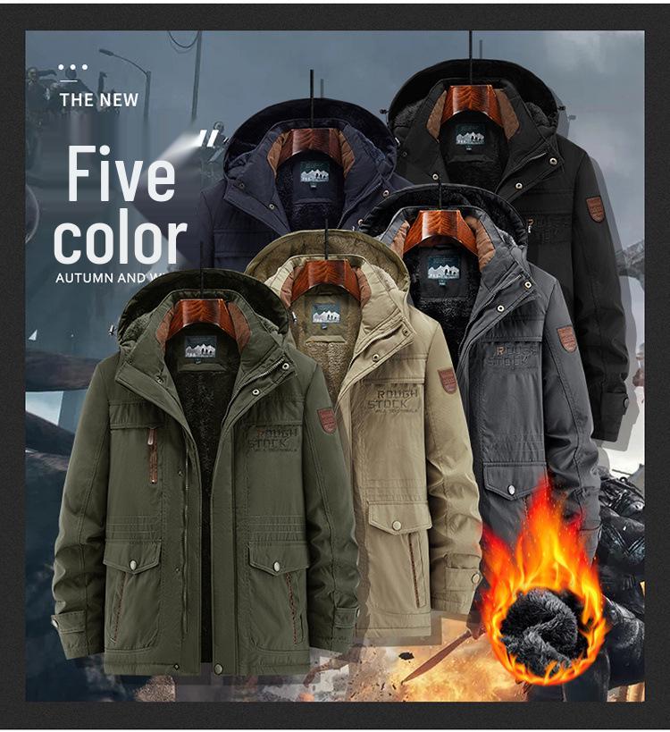 Men's Thickened Cotton Winter Jacket - Loose, Plus Size, Cold-Resistant, Warm Outerwear for Middle-Aged and Elderly