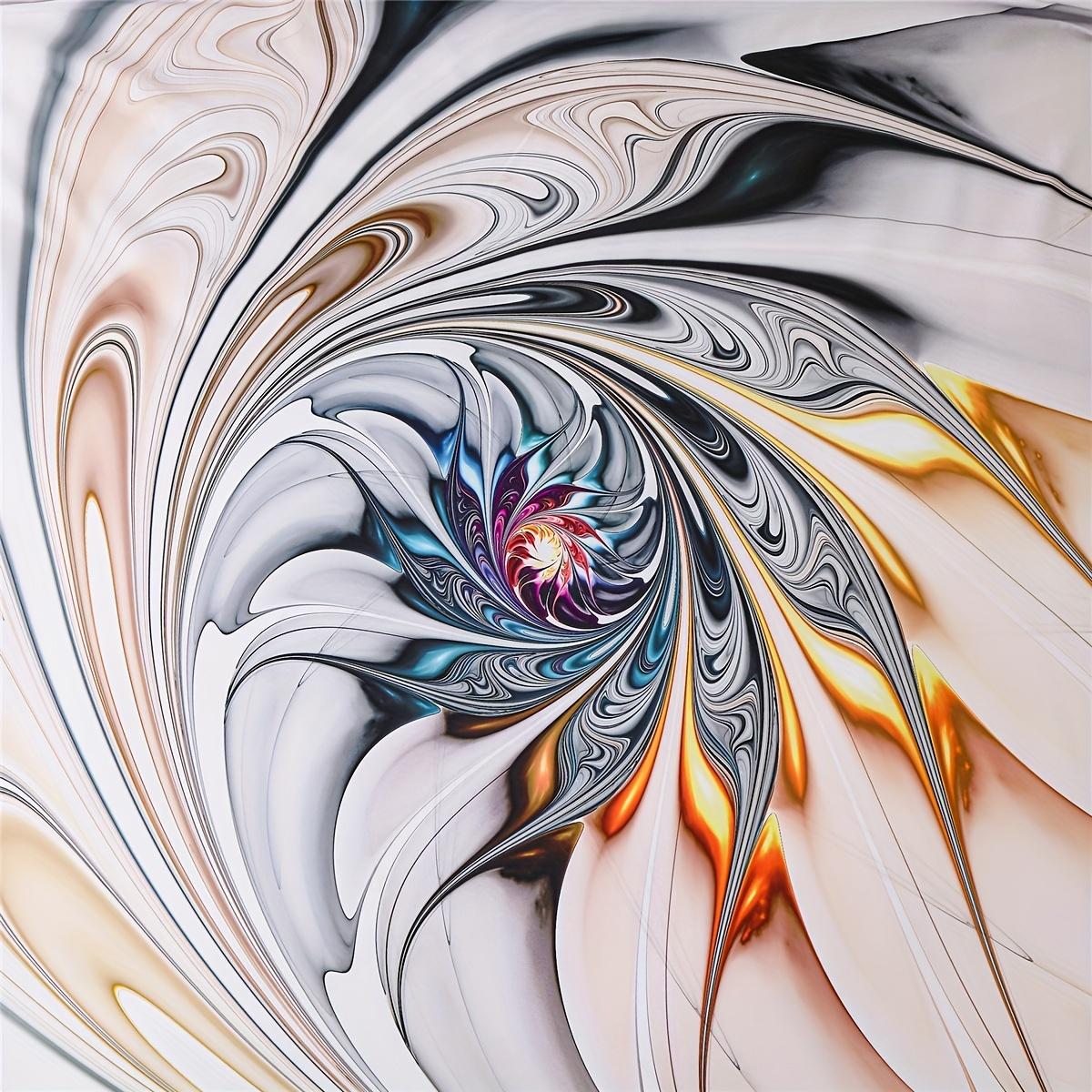 Психоделический цветочный комплект пододеяльников 3D постельное белье для декора комнаты — фото 4