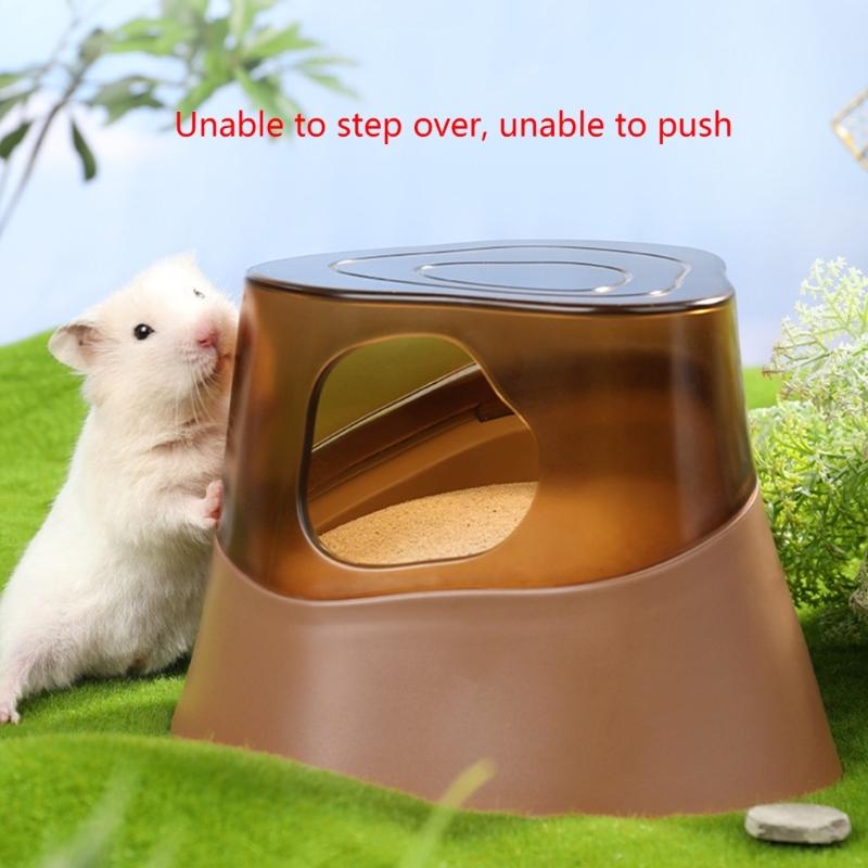 Portable Hamster Bathroom Hamster Sand Bath Container Small Pet Bathtub Sauna Toilet Washroom Hamster Bathroom Box
