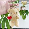 Adorable Cute Yellow Butter Bear Plush Doll Keychain Soft Toy Hanging Pendant