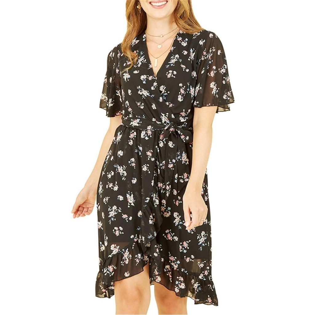 Mela London Womens/Ladies Floral V Neck Wrap Dress