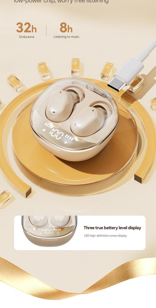M150 Mini Noise-Cancelling Invisible Bluetooth Earbuds - Cute, Comfortable, and Truly Painless Long-Wear In-Ear Design