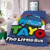 Cartoon car T Tayo the L little Bus Blanket For Sofa Office Bed Plane Travel Sleep Read Relax Camping Soft And Warm