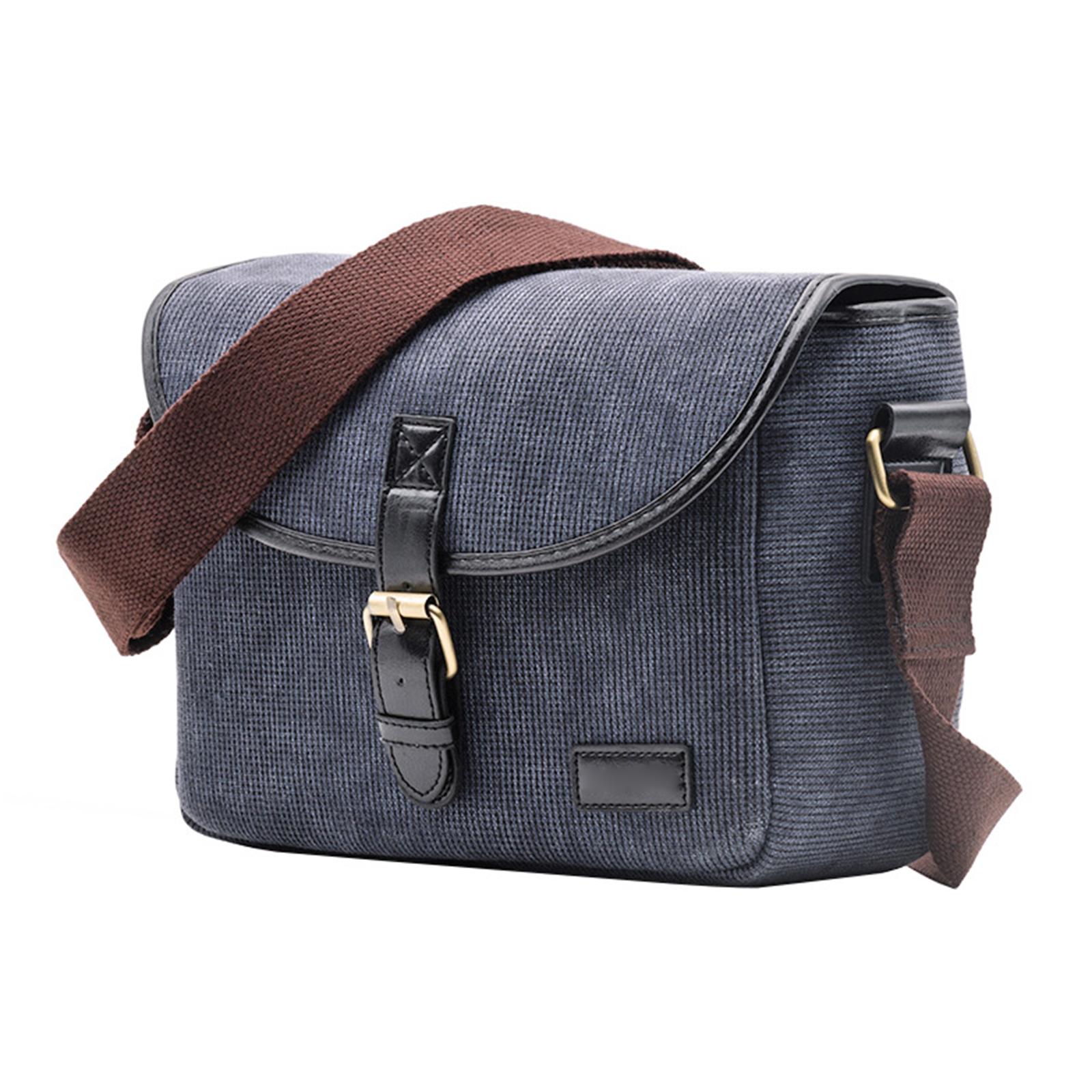 

Повседневная сумка для фотоаппарата в кампусном стиле для зеркальных камер, водонепроницаемая сумка на плечо из искусственной кожи + холщовые чехлы с мягкой подкладкой для школы 2