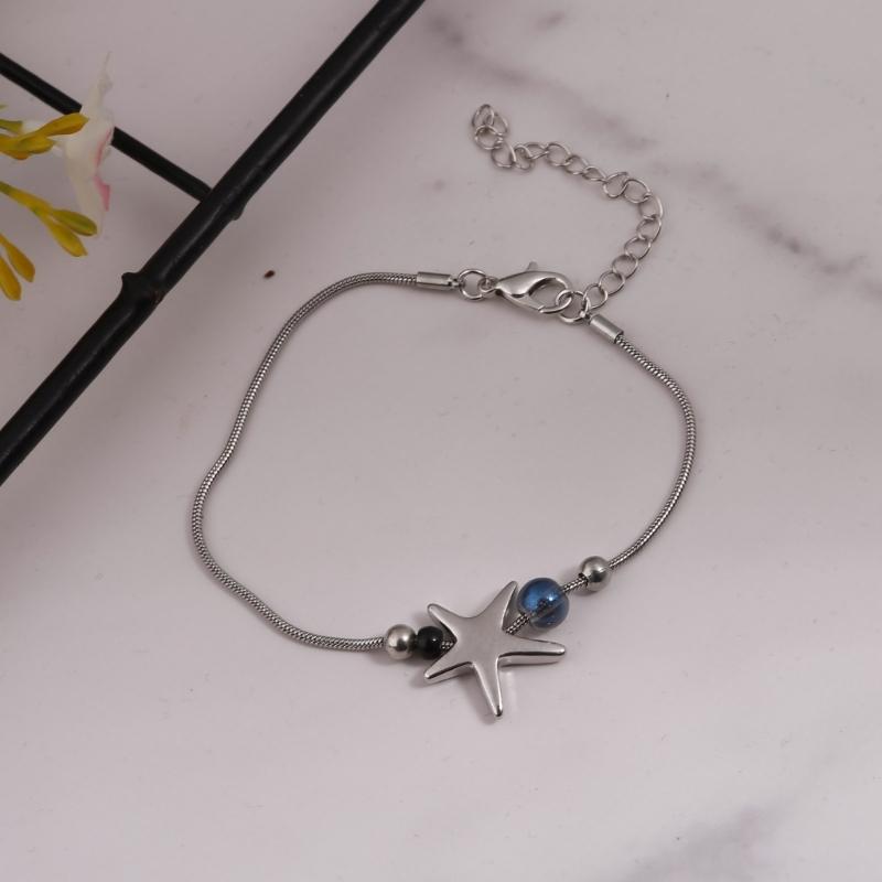 Blue Star Bracelets Simple and Elegant Alloy Star Wristband Minimalist and Chic Star Charm Handchain Fashion Jewelry