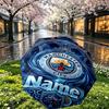 Custom Name Personalized Manchester City Print Umbrella, Auto Open Close, 8‑Rib Sturdy Frame, Commute Camping Hiking Use, Birthday Gift