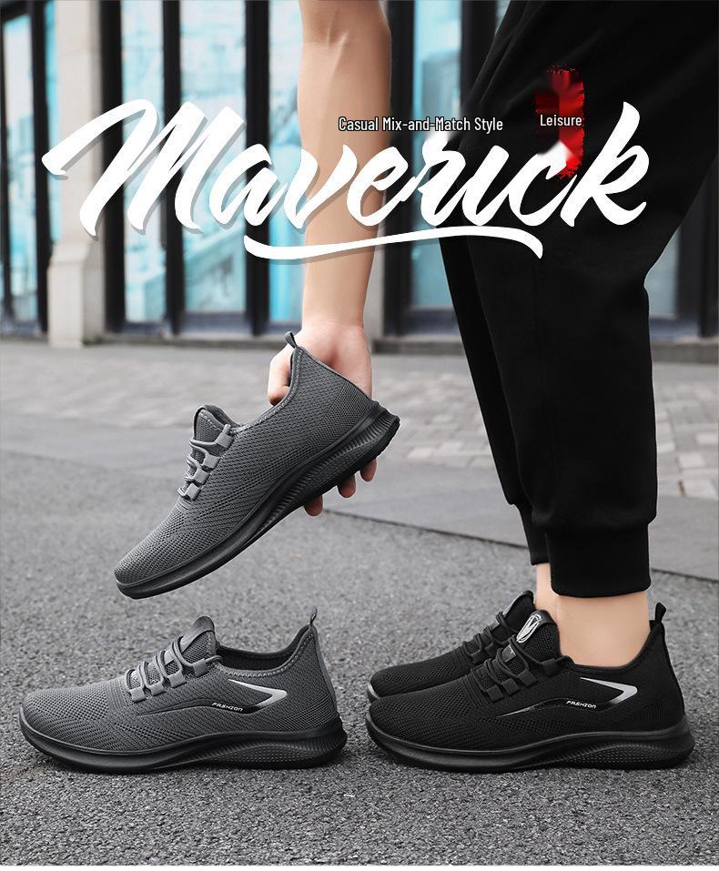 Herren Leichte Atmungsaktive Flyknit Sneaker - Übergröße, Sommer Casual, Geruchsneutral
