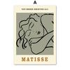 Matisse Abstract Flower Woman Posters Museum Wall Art Print Canvas Painting Sage Green Trendy Wall Pictures Living Room Decor