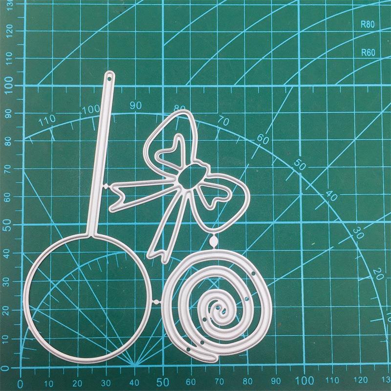 Lollipop Background Metal Cutting Dies Dots Frame Stencils Die Cut for DIY Scrapbooking Embossing
