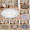 Classic Persian Ethnic Style Circular Carpet Carpet Image Floor Mat Circular Mats Living Room Bedroom Home Mat Home Decor Beauty