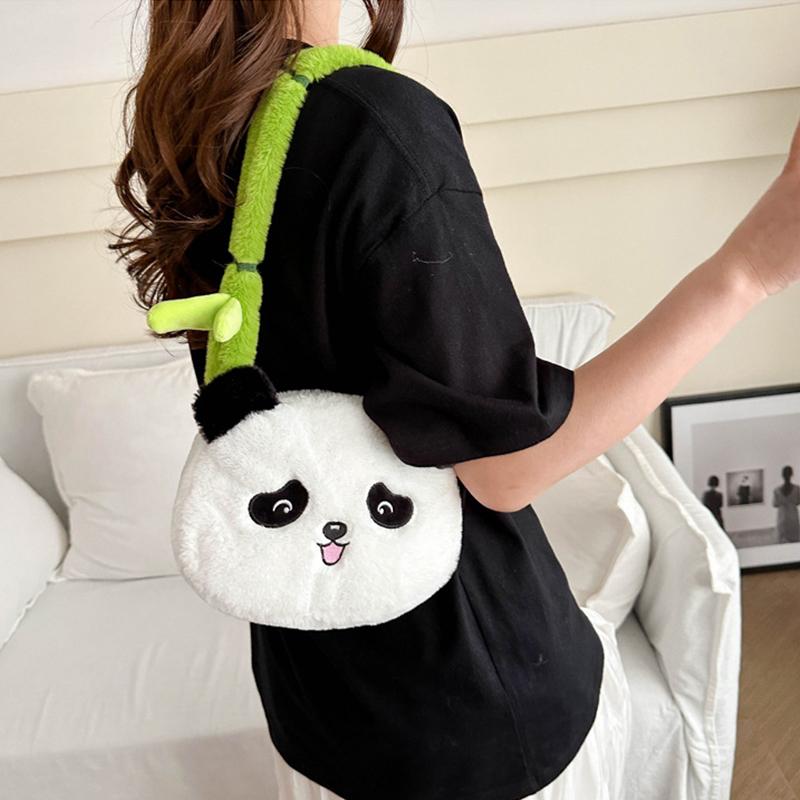 Versatile New Cartoon Panda Plush Handheld Doll Versatile Diagonal Cross Bag