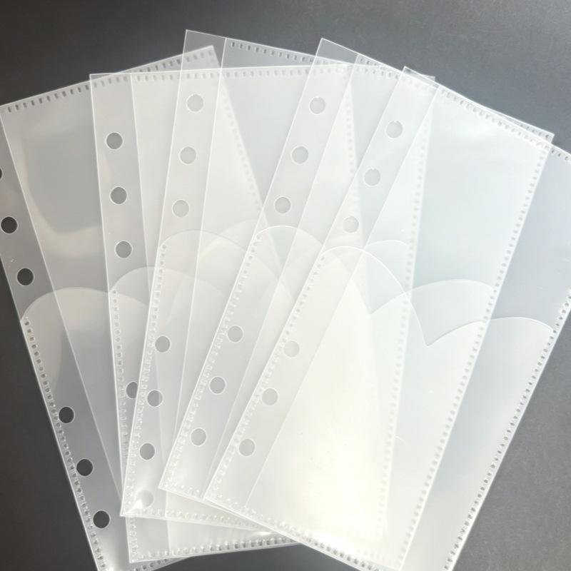 A6 Colorful Heart Double-layer Pocket Divider Pockets Folders Notebook Divider Page Waterproof PVC Leaf Document Filing Bag
