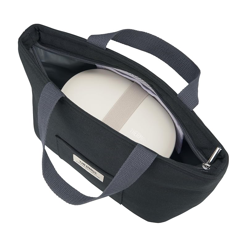 Thermos Insulated Lunch Bag 4L Black Tote Bag Type High Cooling Performance 4-Layer Insulation Structure RFF-0041 BK