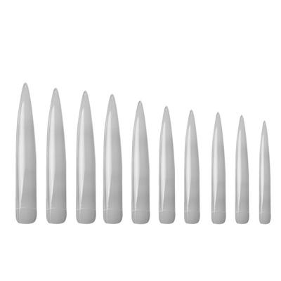 10 Stück/Set Nagelspitzen Super Lang V-Form Ultra Dünn Finger Maniküre DIY
