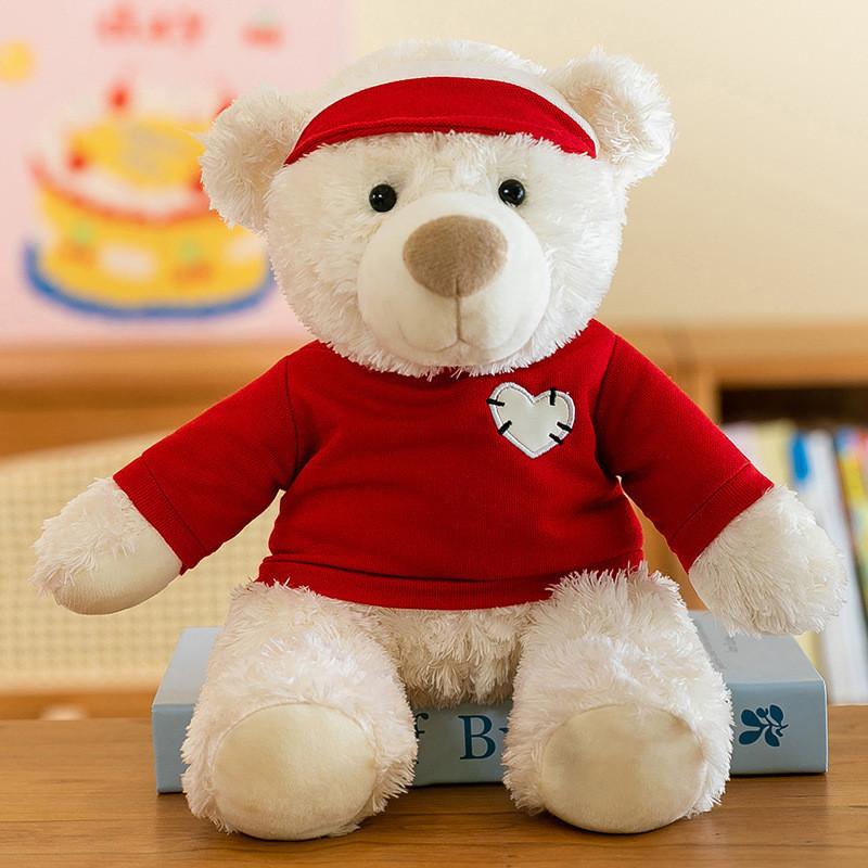 Adorable Plush Hooded Bear Toy Soft Pp Cotton Stuffed Animal Kids Gift 25cm
