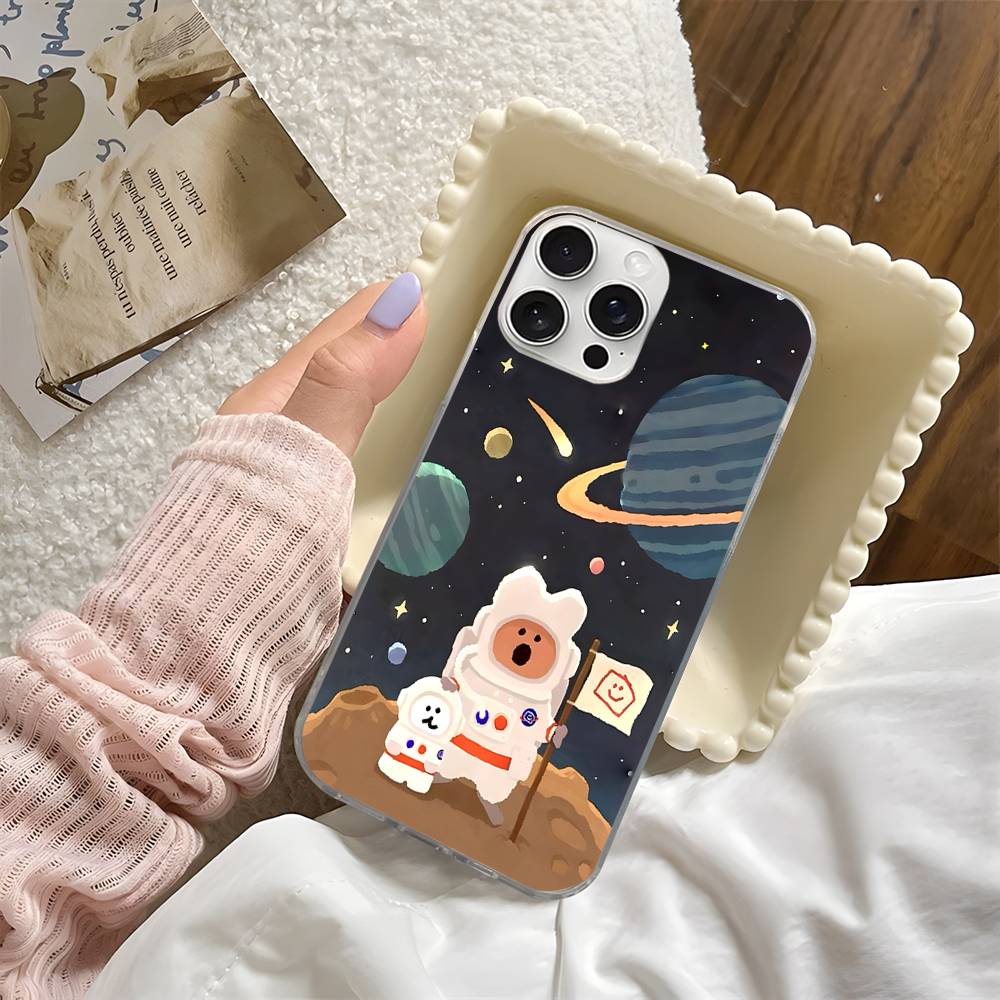 Popular Character Cut D-Dinotaeng Phone Case For iPhone 11 12 13 14 15 16 17 Plus Pro Max Satin Laser Glossy Cover