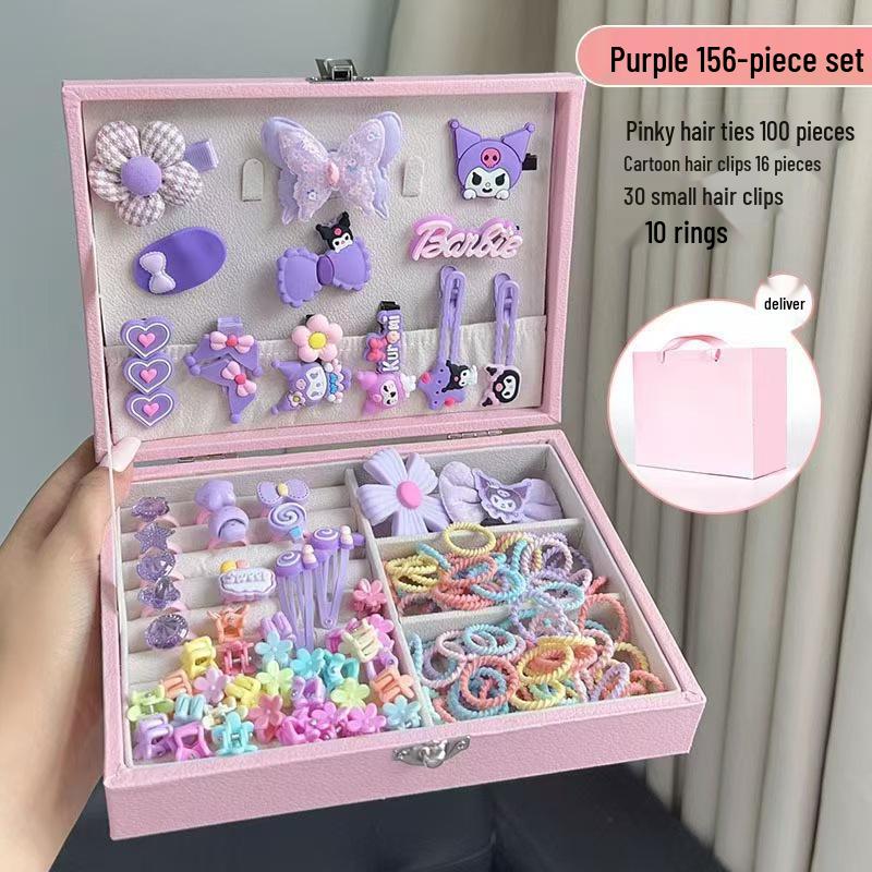 Children's Cute Hair Accessories Gift Set - Simple Hairpins & Clips for Girls, European & American Style Headwear, Princess Jewelry