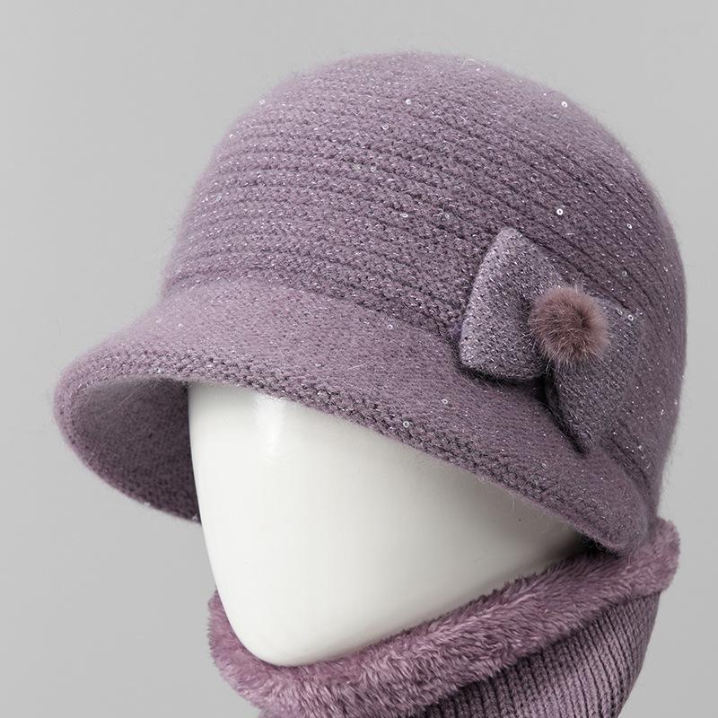 Hat Women's Winter Wool Hat Autumn and Winter Rabbit Hair Thermal Basin Hat
